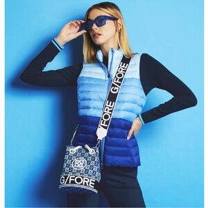 G/FORE COLOUR BLOCK LIGHTWEIGHT DOWN
LADIES PUFFER VEST BAJA SMALL NWT GOLF